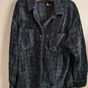 Polo by Ralph Lauren Green and Blue Plaid Blouse